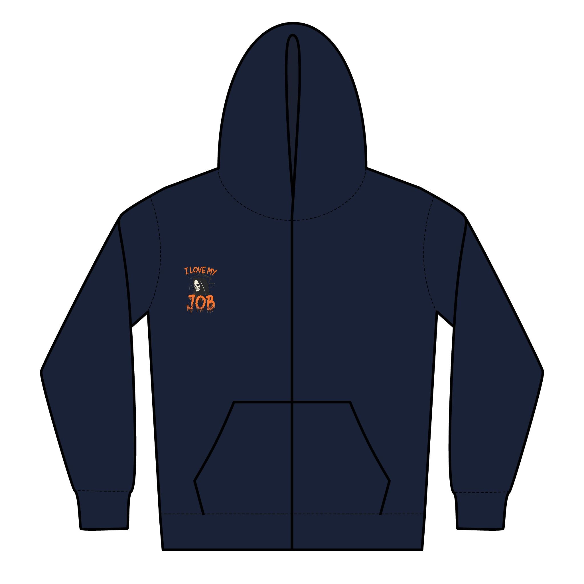 Halloween-Themed Youth Zipped Hoodie, Perfect for Fall, Spooky Season, Fun Job Gift, Cozy Layer, Cute Teens Apparel