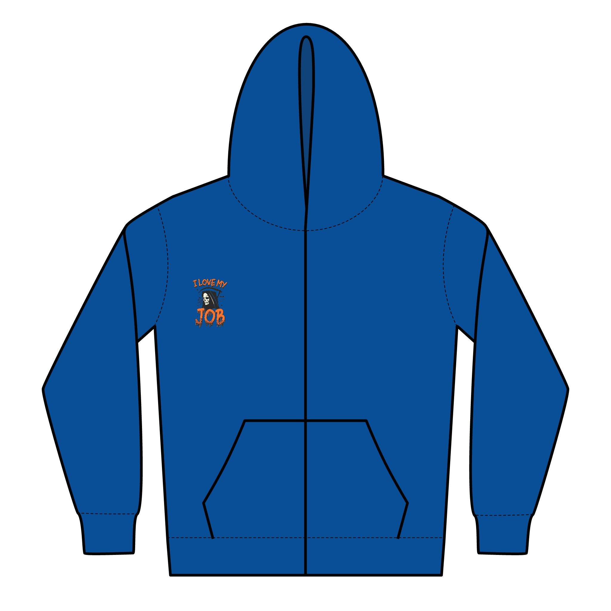Halloween-Themed Youth Zipped Hoodie, Perfect for Fall, Spooky Season, Fun Job Gift, Cozy Layer, Cute Teens Apparel