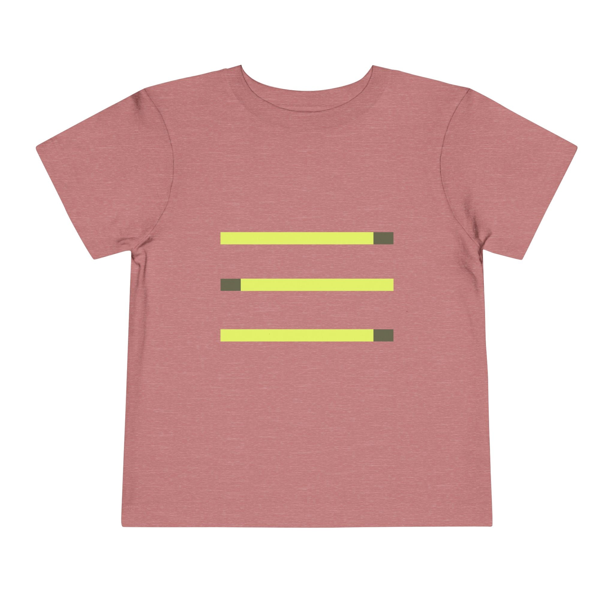 Toddler Short Sleeve Tee with Yellow Lines, Kids Fashion, Summer Playwear, Birthday Gift, Everyday Comfort, Fun Casual Wear