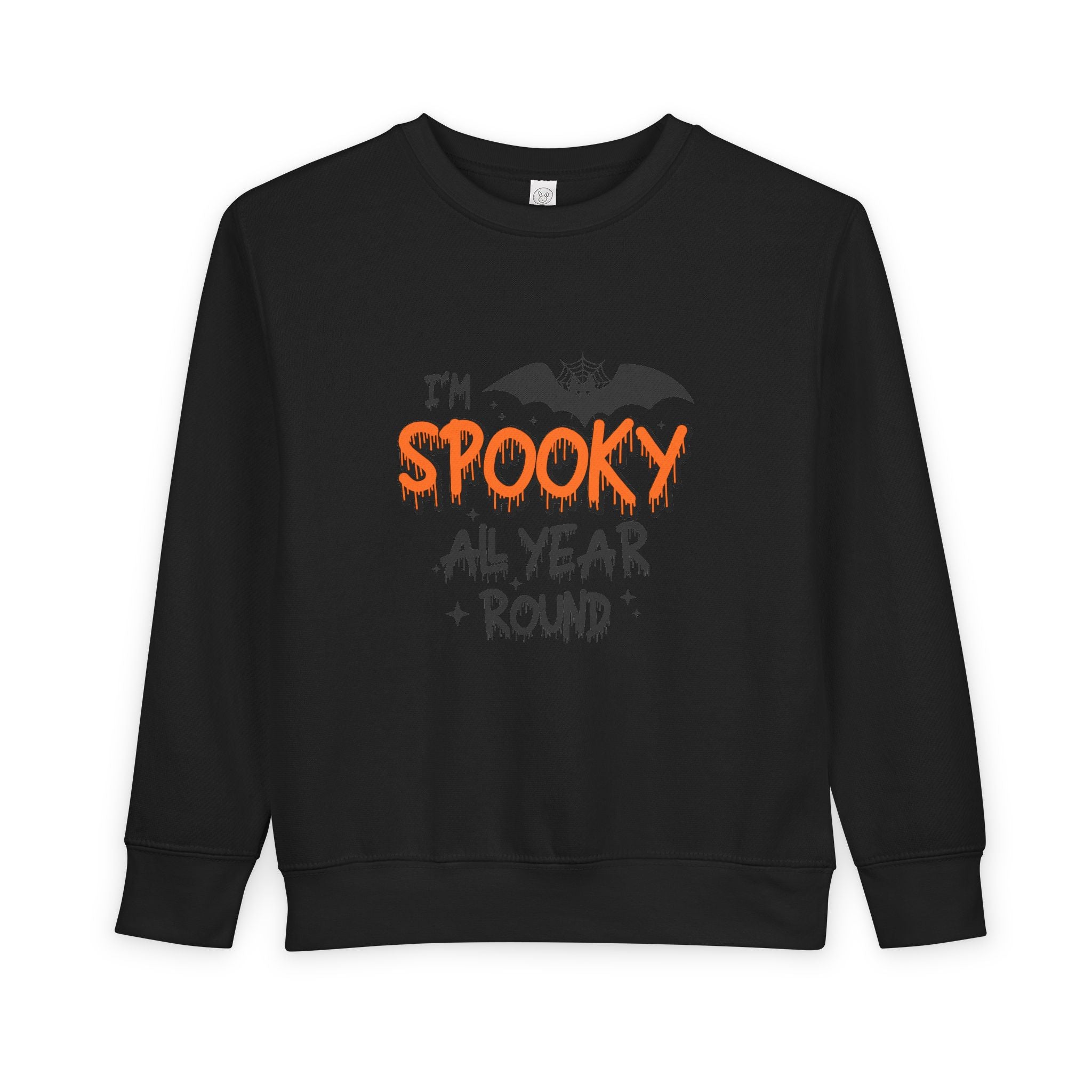 Spooky Toddler Sweatshirt for Year-Round Fun, Halloween Gift, Cozy Kids Clothing, Bat Graphic Pullover, Cute Toddler Outfit