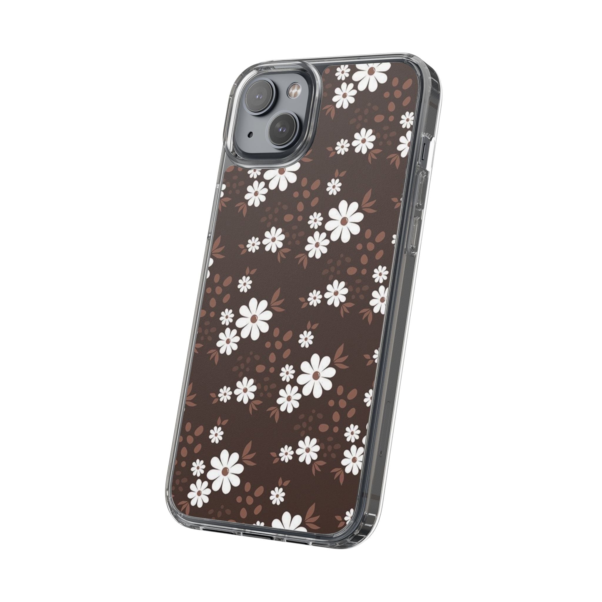 Floral Clear Phone Case, Durable Phone Cover, Transparent Phone Protection, Gift for Her, Spring Phone Accessory