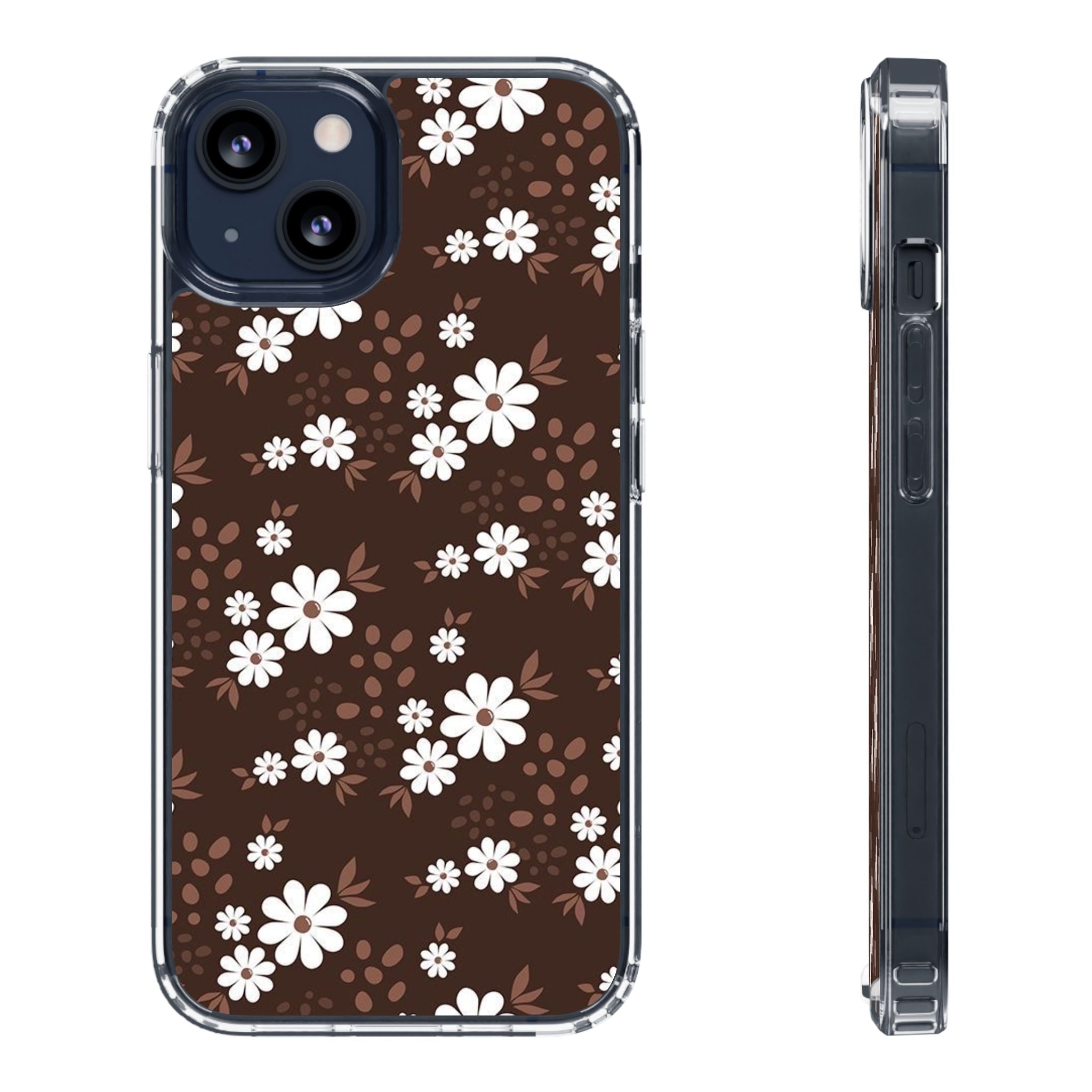 Floral Clear Phone Case, Durable Phone Cover, Transparent Phone Protection, Gift for Her, Spring Phone Accessory