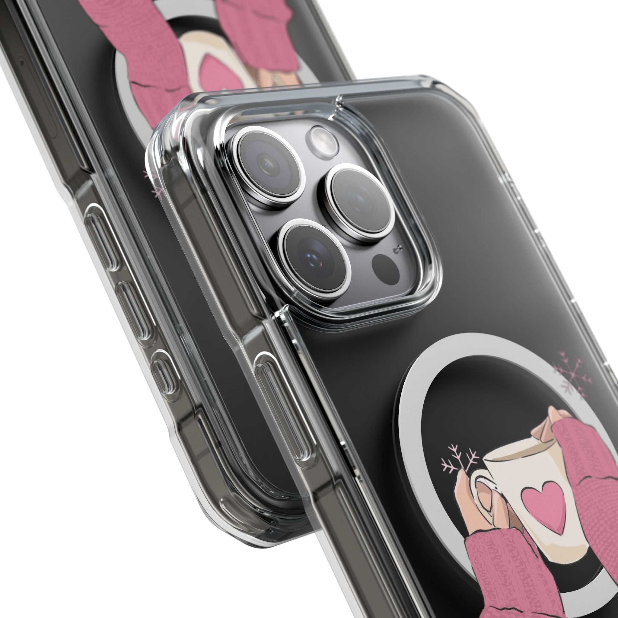 Heartwarming Magnetic Phone Case, Cute Smartphone Cover, Winter Accessories, Gift for Her, Instagrammable Tech
