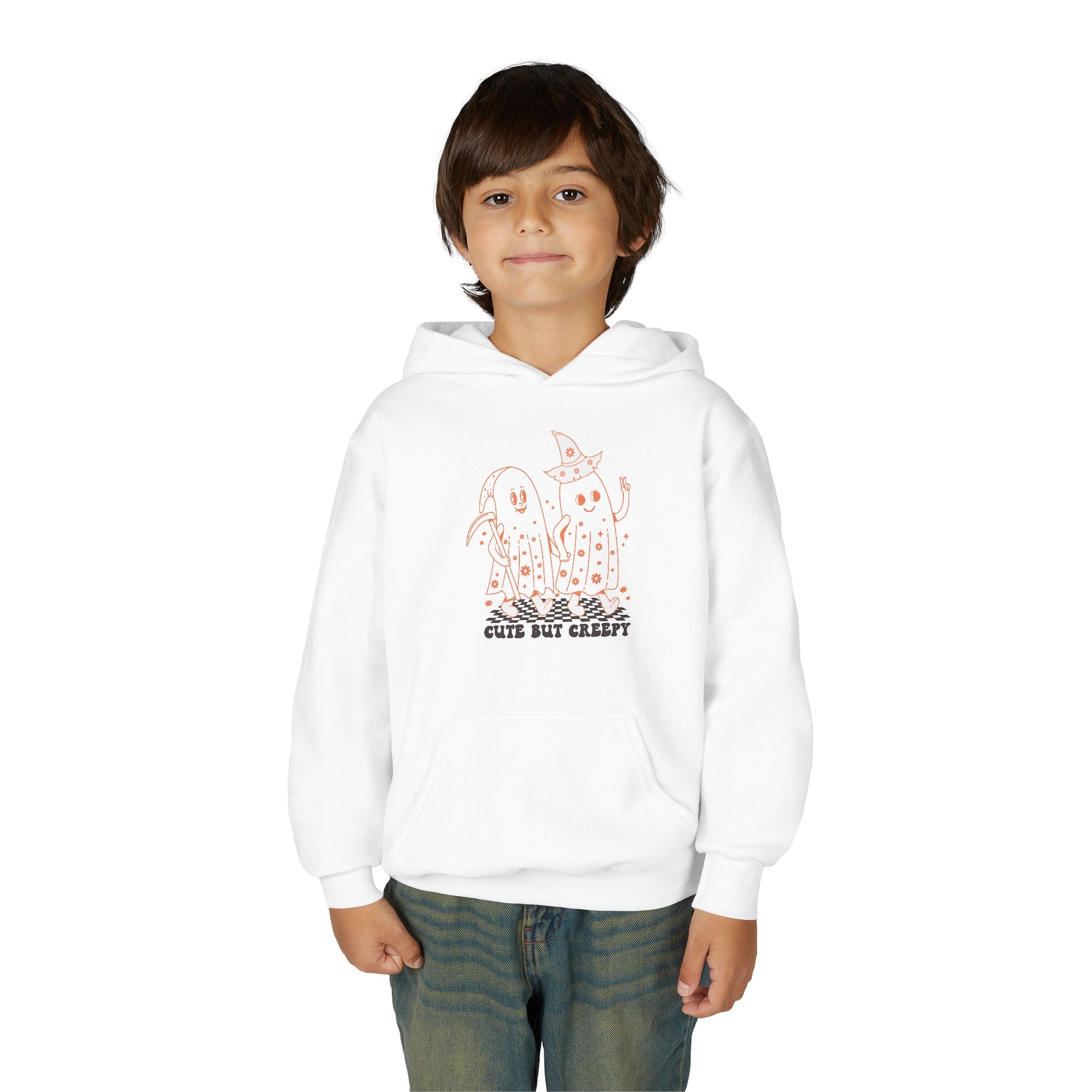 Cute but Creepy Youth Hoodie | Trendy Sweatshirt for Teens | Unique Gift for Halloween, Birthdays, or Everyday Wear