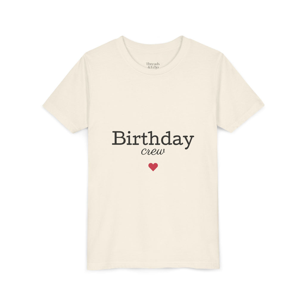 Birthday Crew Youth Tee, Fun Birthday Gift, Kids Party Shirt, Celebration Apparel, Birthday Celebration Clothing