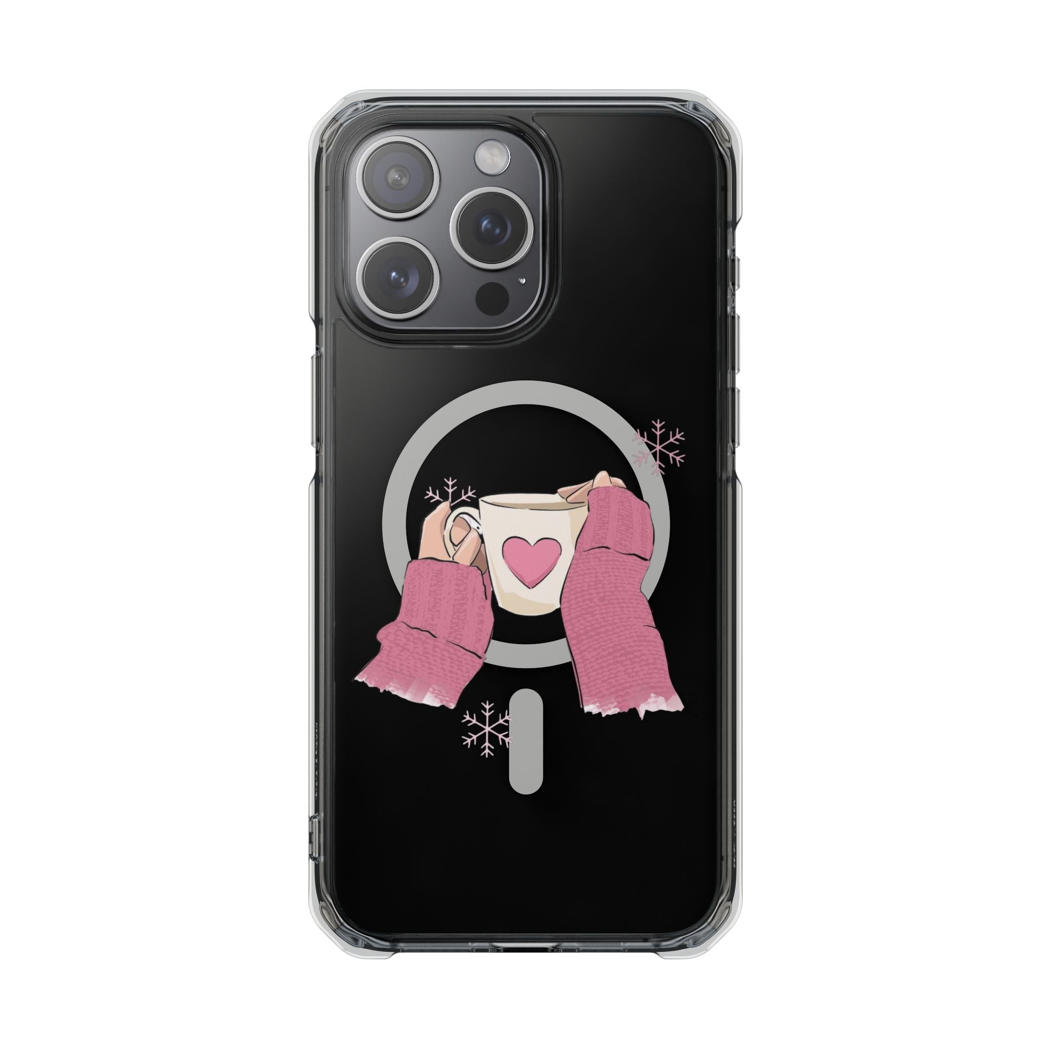 Heartwarming Magnetic Phone Case, Cute Smartphone Cover, Winter Accessories, Gift for Her, Instagrammable Tech
