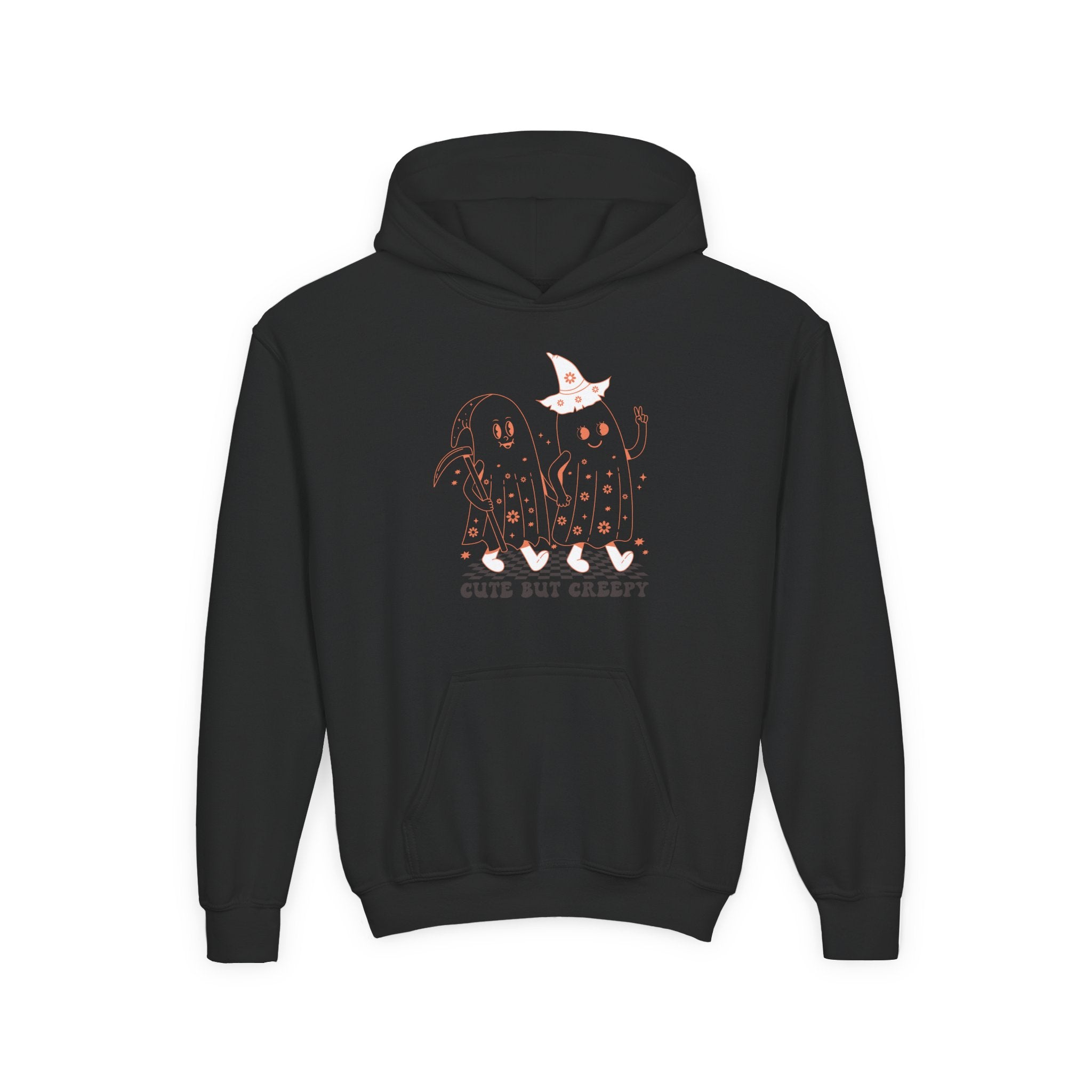 Cute but Creepy Youth Hoodie | Trendy Sweatshirt for Teens | Unique Gift for Halloween, Birthdays, or Everyday Wear