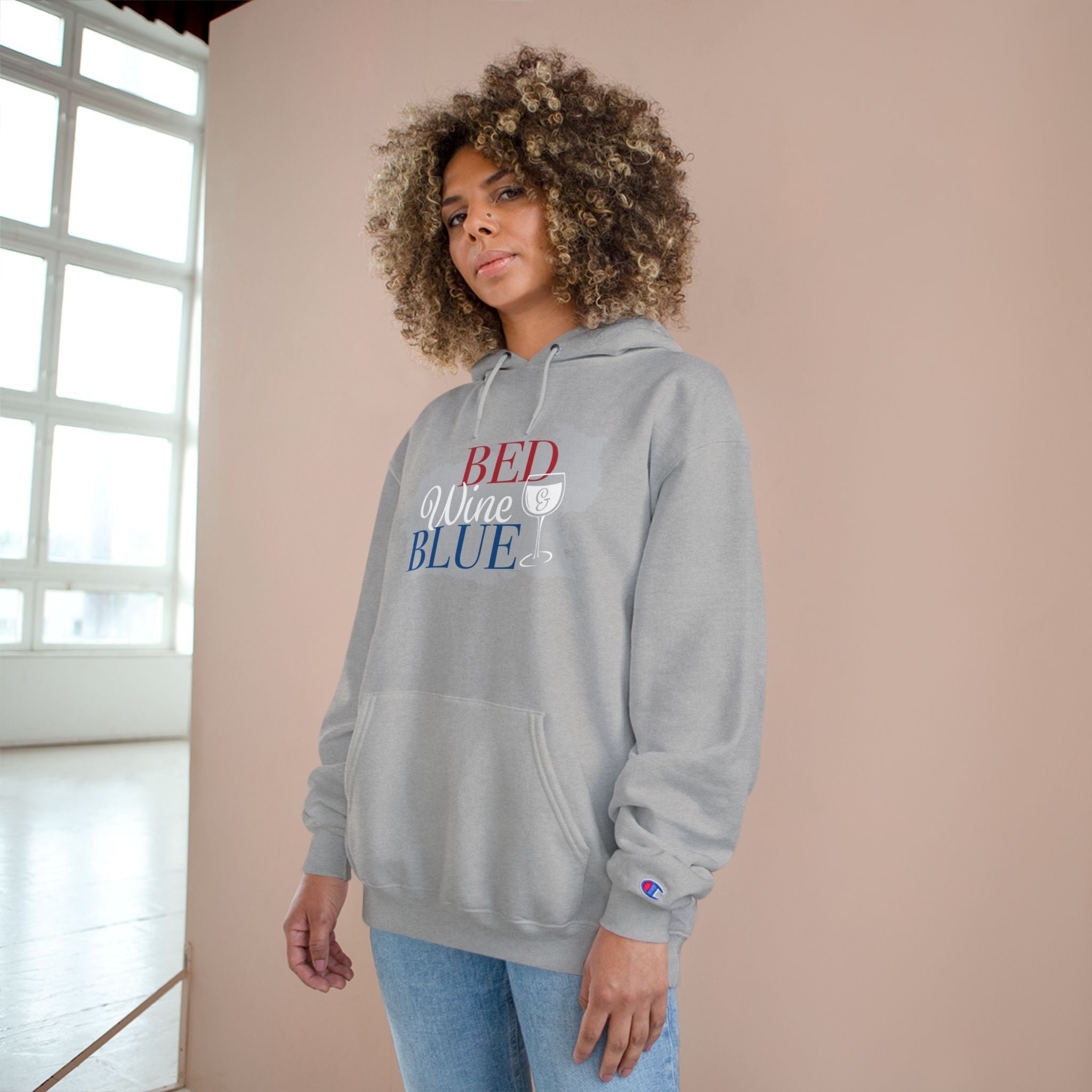 Wine Lover's Champion Hoodie, Cozy Sweatshirt, Gift for Wine Enthusiasts, Casual Outfit, Perfect for Relaxing Nights