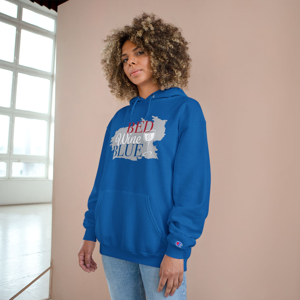 Wine Lover's Champion Hoodie, Cozy Sweatshirt, Gift for Wine Enthusiasts, Casual Outfit, Perfect for Relaxing Nights