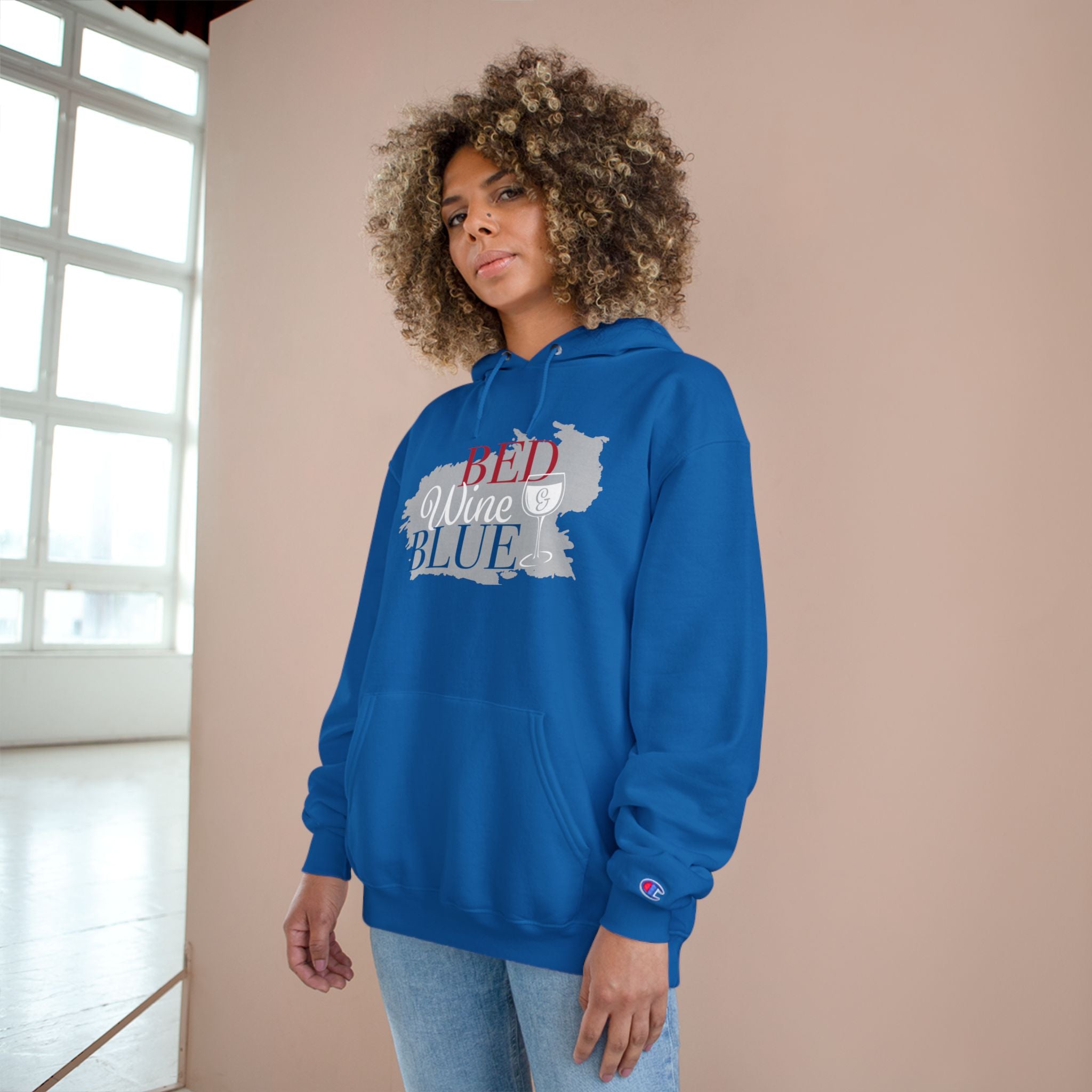 Wine Lover's Champion Hoodie, Cozy Sweatshirt, Gift for Wine Enthusiasts, Casual Outfit, Perfect for Relaxing Nights