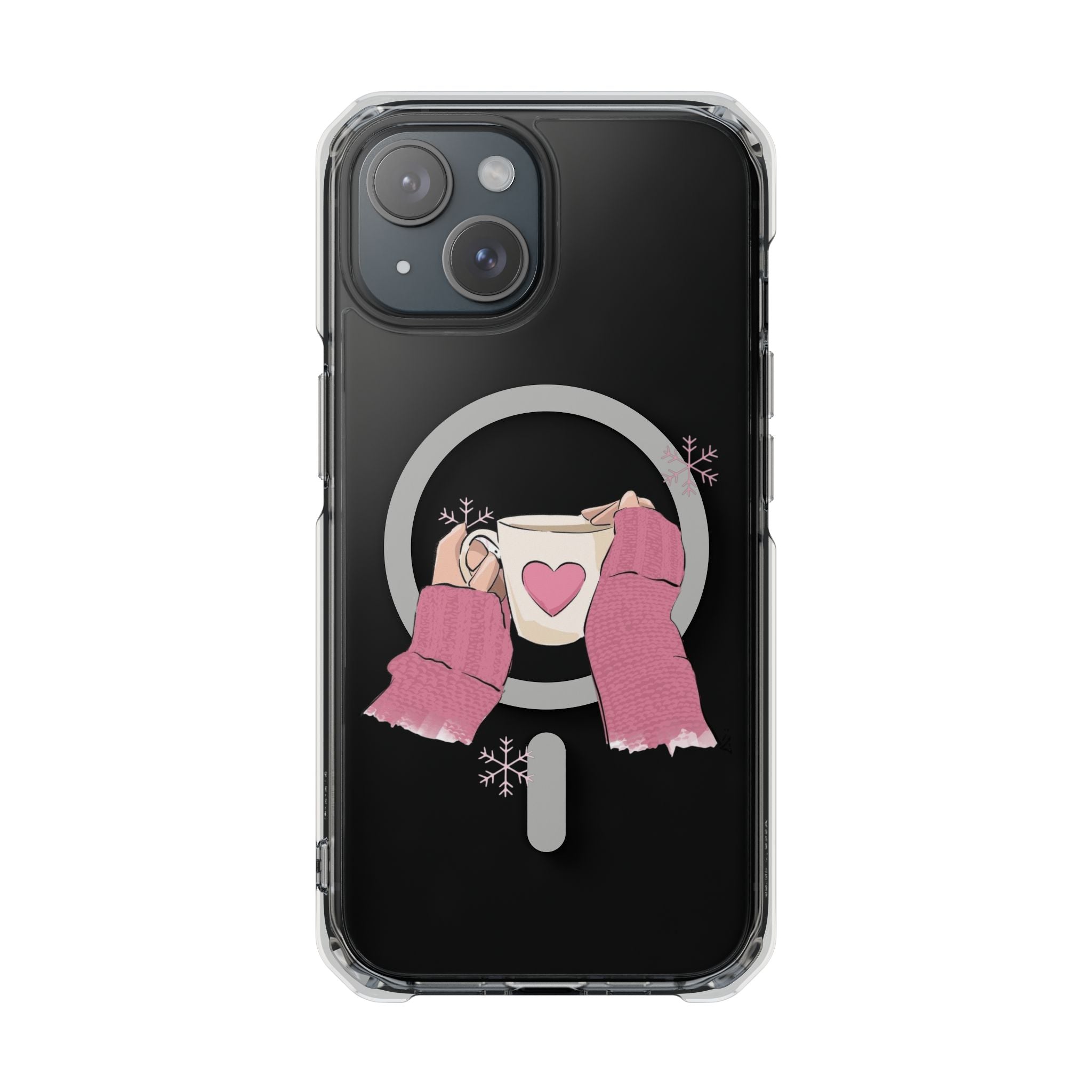 Heartwarming Magnetic Phone Case, Cute Smartphone Cover, Winter Accessories, Gift for Her, Instagrammable Tech