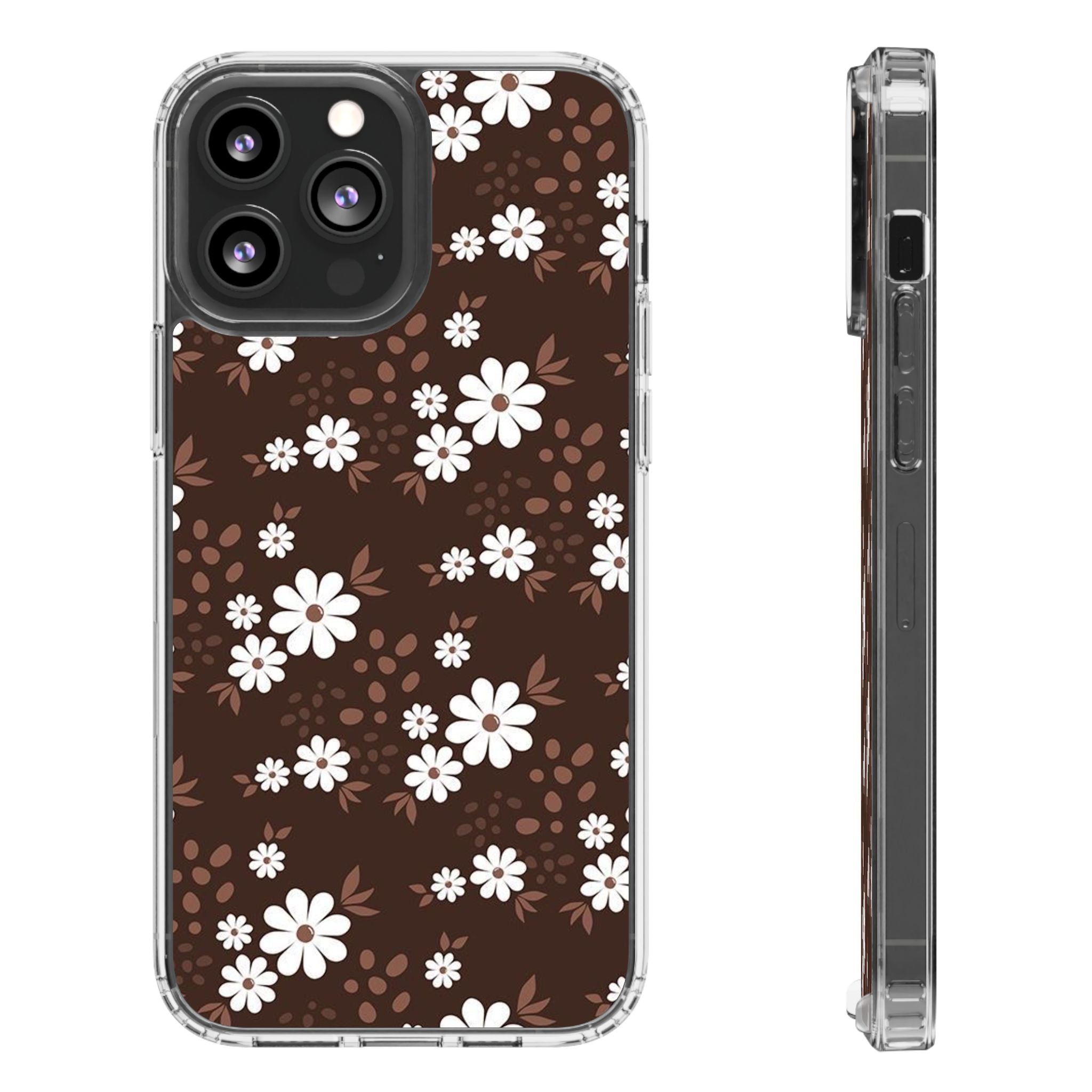 Floral Clear Phone Case, Durable Phone Cover, Transparent Phone Protection, Gift for Her, Spring Phone Accessory