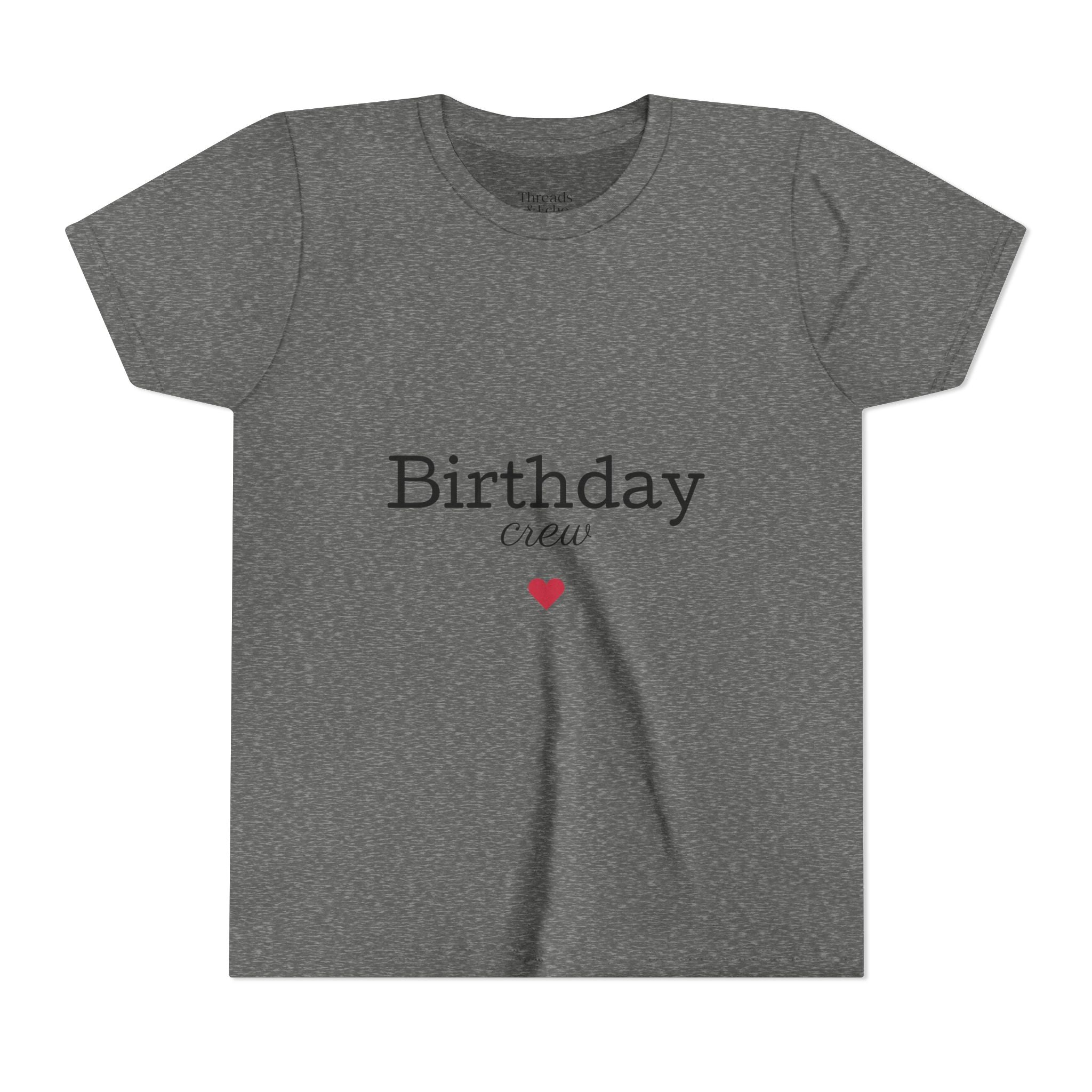 Birthday Crew Youth Tee, Fun Birthday Gift, Kids Party Shirt, Celebration Apparel, Birthday Celebration Clothing