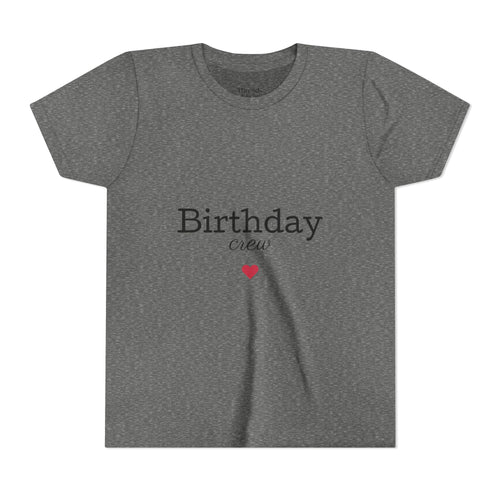 Birthday Crew Youth Tee, Fun Birthday Gift, Kids Party Shirt, Celebration Apparel, Birthday Celebration Clothing