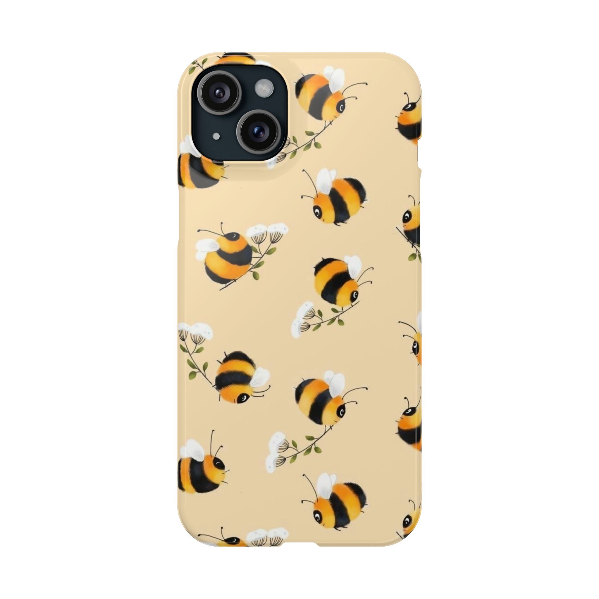 Bee-inspired Slim Phone Cases, Cute Bumblebee Design, Eco-friendly Mobile Covers, Perfect Gift for Nature Lovers