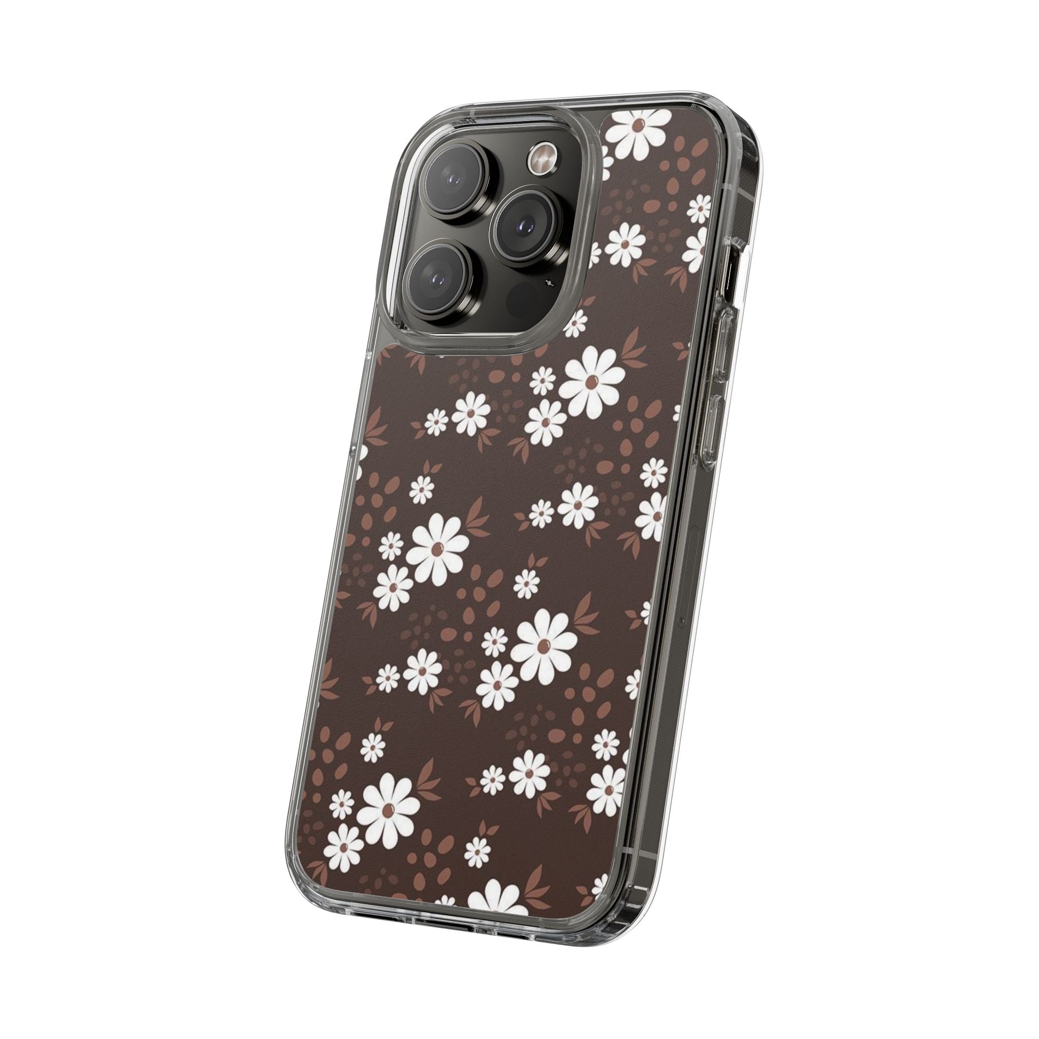Floral Clear Phone Case, Durable Phone Cover, Transparent Phone Protection, Gift for Her, Spring Phone Accessory