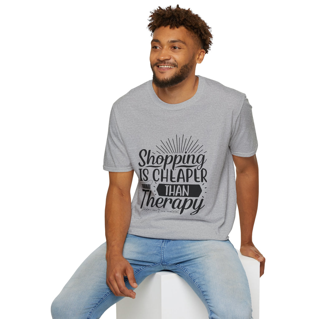 Shopping Therapy T-Shirt, Funny Gift for Shoppers, Casual Tee, Unique Humor Shirt, Gift for Her