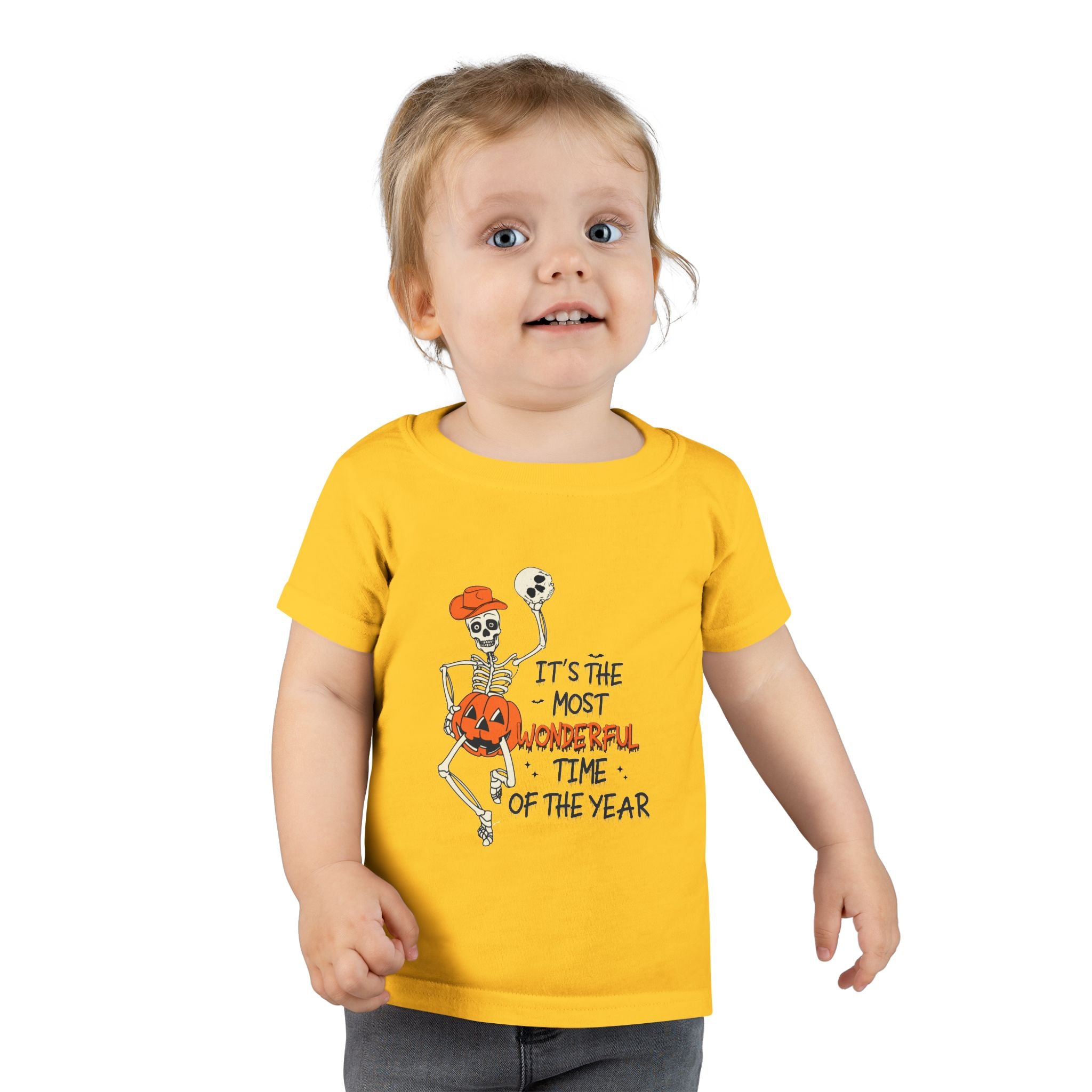 Halloween Skeleton Toddler T-Shirt, Cute Kids Costume Tee, Halloween Party Outfit, Spooky Season Apparel, Trick or Treat Shirt